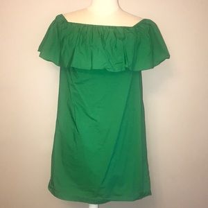 Green Off The Shoulder Dress